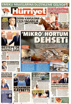 HÜRRİYET gazetesi ilk sayfası