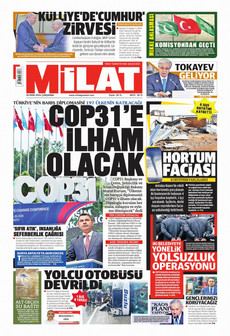 MİLAT gazetesi ilk sayfası