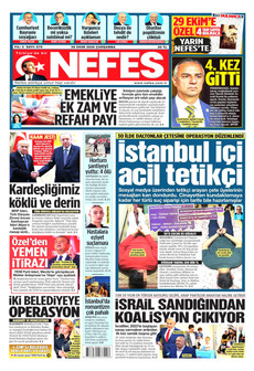 NEFES gazetesi ilk sayfası