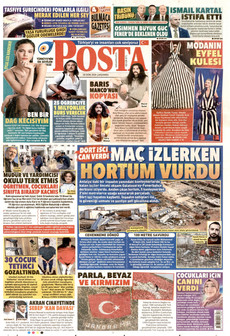 POSTA gazetesi ilk sayfası