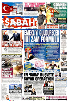 SABAH gazetesi ilk sayfası