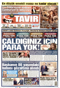 TAVIR GAZETESİ gazetesi ilk sayfası
