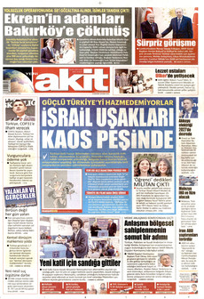 YENİ AKİT gazetesi ilk sayfası