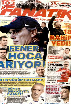FANATİK gazetesi ilk sayfası
