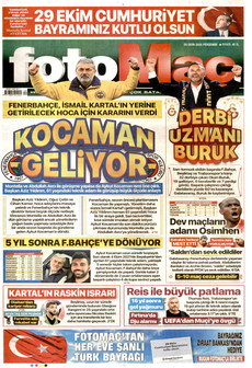 FOTOMAÇ gazetesi ilk sayfası