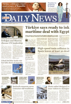 HÜRRİYET DAİLY NEWS gazetesi ilk sayfası