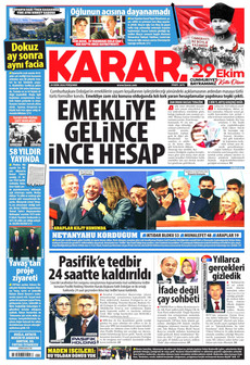 KARAR gazetesi ilk sayfası