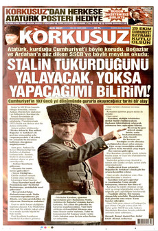 KORKUSUZ gazetesi ilk sayfası