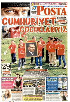 POSTA gazetesi ilk sayfası