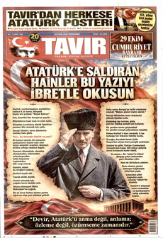TAVIR GAZETESİ gazetesi ilk sayfası