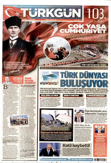 TÜRKGÜN gazetesi ilk sayfası