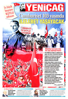 YENİÇAĞ gazetesi ilk sayfası