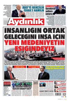 AYDINLIK GAZETESİ gazetesi ilk sayfası