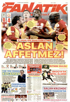 FANATİK gazetesi ilk sayfası