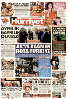 HÜRRİYET gazetesi ilk sayfası