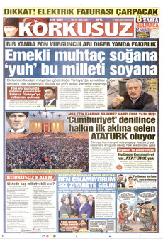 KORKUSUZ gazetesi ilk sayfası