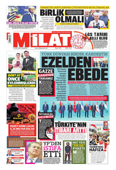 MİLAT gazetesi ilk sayfası