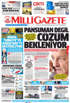 MİLLİ GAZETE gazetesi ilk sayfası