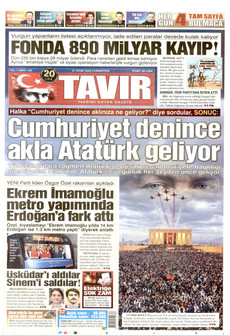 TAVIR GAZETESİ gazetesi ilk sayfası