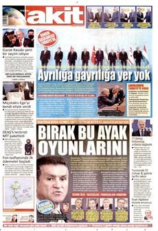 YENİ AKİT gazetesi ilk sayfası