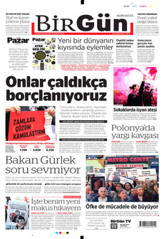 BİRGÜN gazetesi ilk sayfası