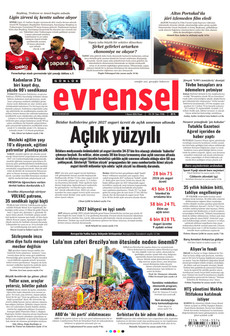EVRENSEL gazetesi ilk sayfası