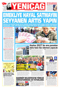 YENİÇAĞ gazetesi ilk sayfası