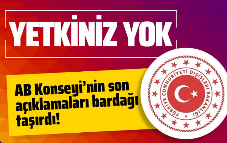 Dışişleri'nden AB Konseyi'ne tepki