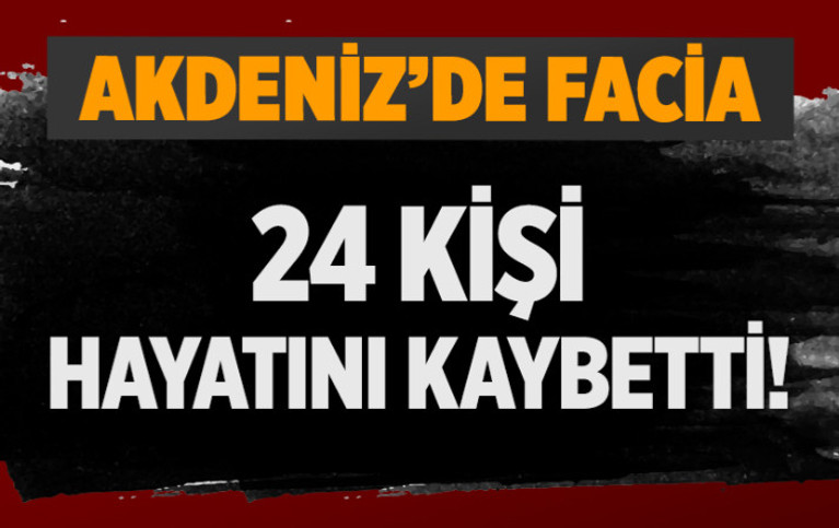 Akdeniz'de düzensiz göçmenleri taşıyan lastik botun batması sonucu 24 kişi öldü