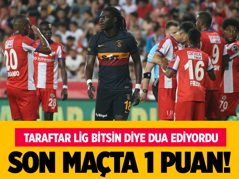 Galatasaray sezonun son maçında 1 puana razı oldu