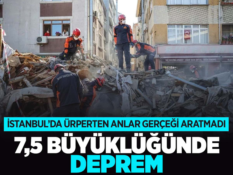 İstanbul Adalar merkezli 7.5 büyüklüğünde depremle sallandı enkaz altında arama yapıldı AFAD'ın tatbikatı gerçek gibiydi