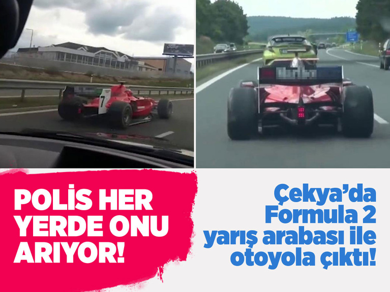 Çekya’da Formula 2 yarış arabası ile otoyola çıktı! Polis peşine düştü: "Eğer sürücüyü yakalayabilirsek..."