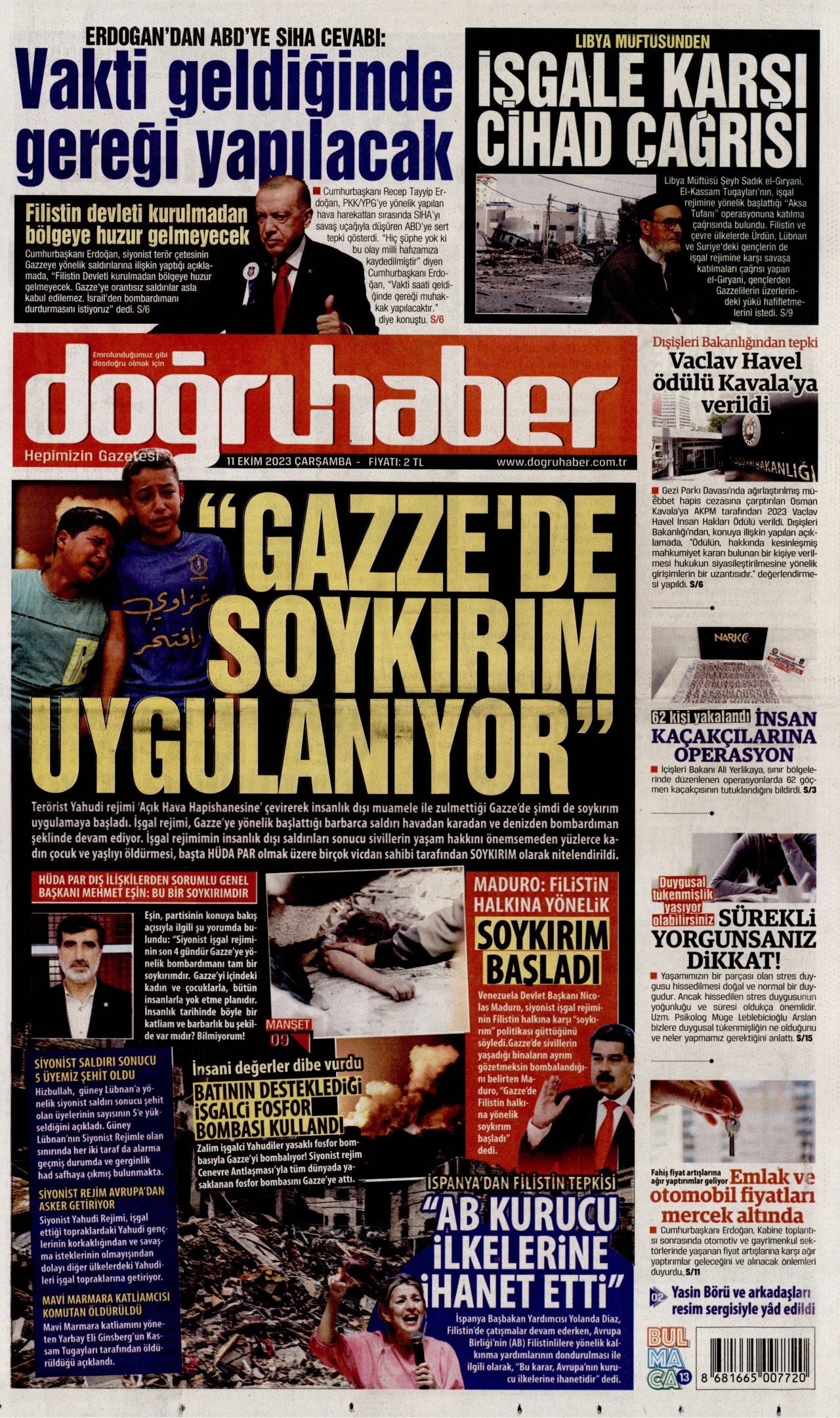 Doğru Haber Gazetesi - Doğru Haber Manşet Oku - Haberler 11 Ekim 2023