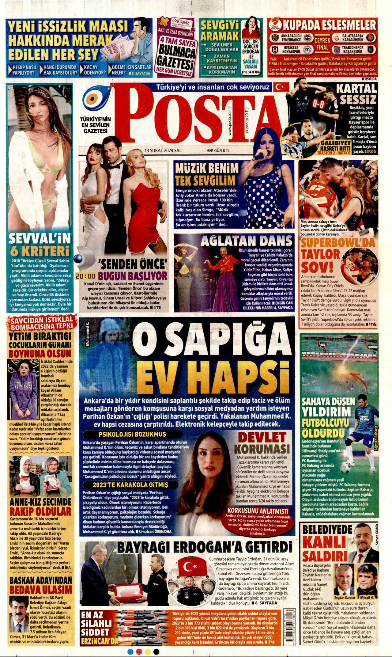 Posta Gazetesi - Posta Manşet Oku - Haberler 13 Şubat 2024