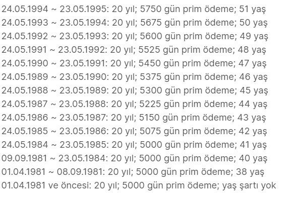 1999 sonrası SGK girişi olanlara yeni EMEKLİLİK TABLOSU açıklandı! Ne zaman emekli olurum diyene SSK resmen duyurdu1