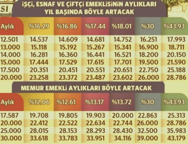 Sonuç hüsran; Memur, işçi, esnaf ve çiftçi emeklilerinin maaş zammı belli oldu3