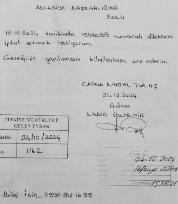 Oteldeki incelemede 8 kusur bulundu, işletme başvurusunu hemen geri çekti. Bu evrakta eksikliklerin tespit edildiği görülüyor. Otelin bu eksiklikleri neden gidermediği bilinmiyor, buna karşılık belediyenin denetim sonucu savcılığa bildirmesi gerektiği savunuluyor. 