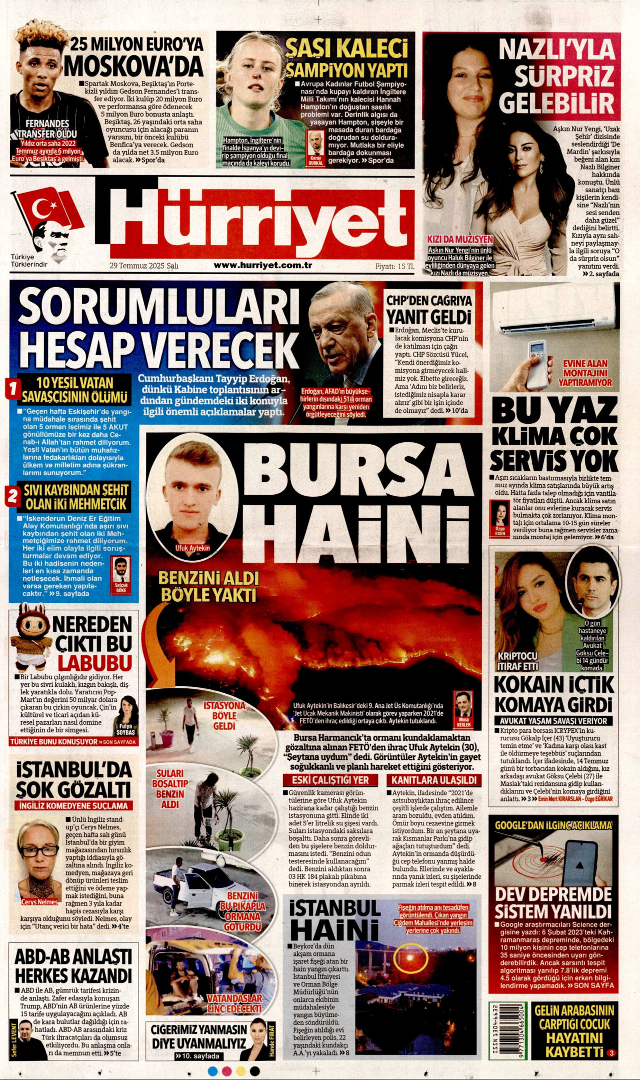 HÜRRİYET Manşet