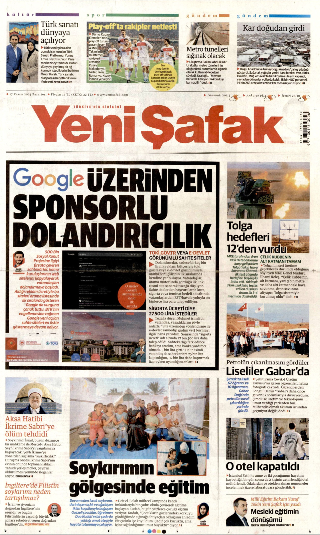 yeni-safak gazetesi