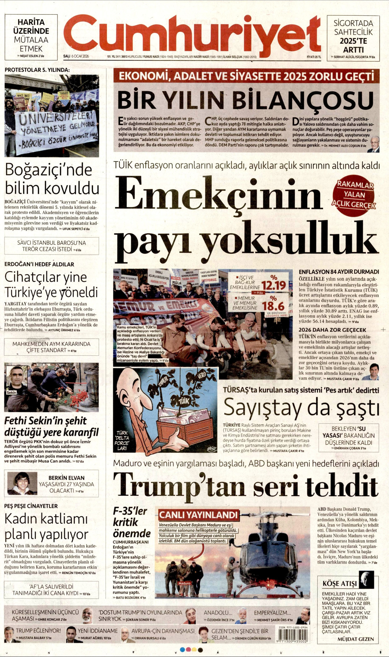 CUMHURİYET Manşet