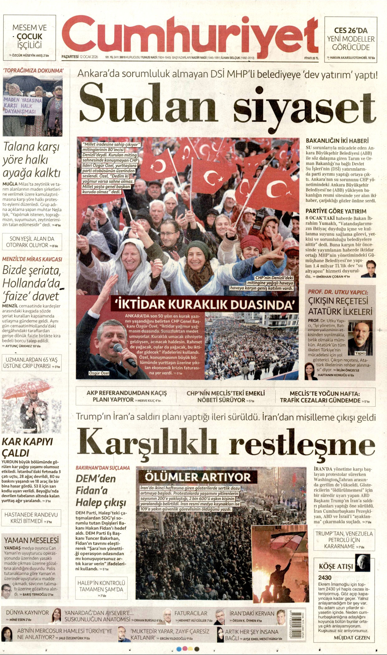 CUMHURİYET Manşet