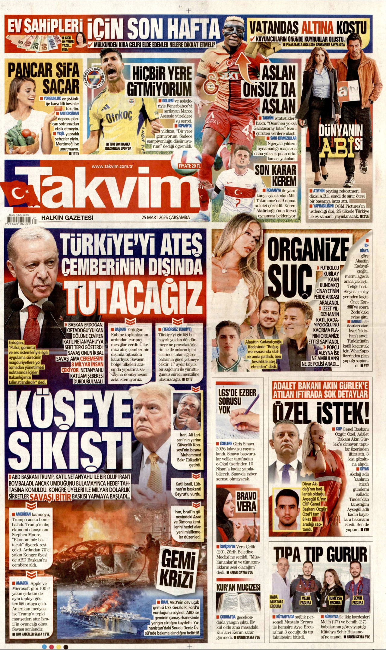 Takvim Manşeti