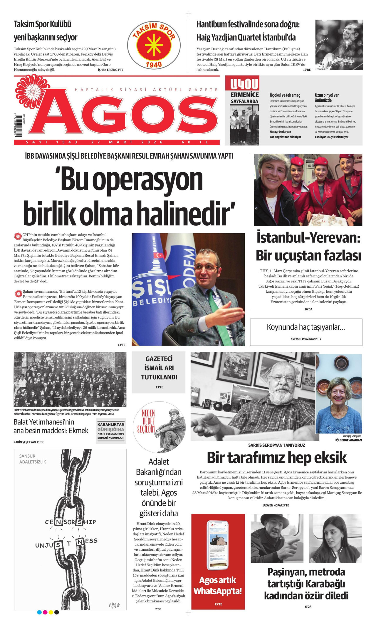 agos gazetesi
