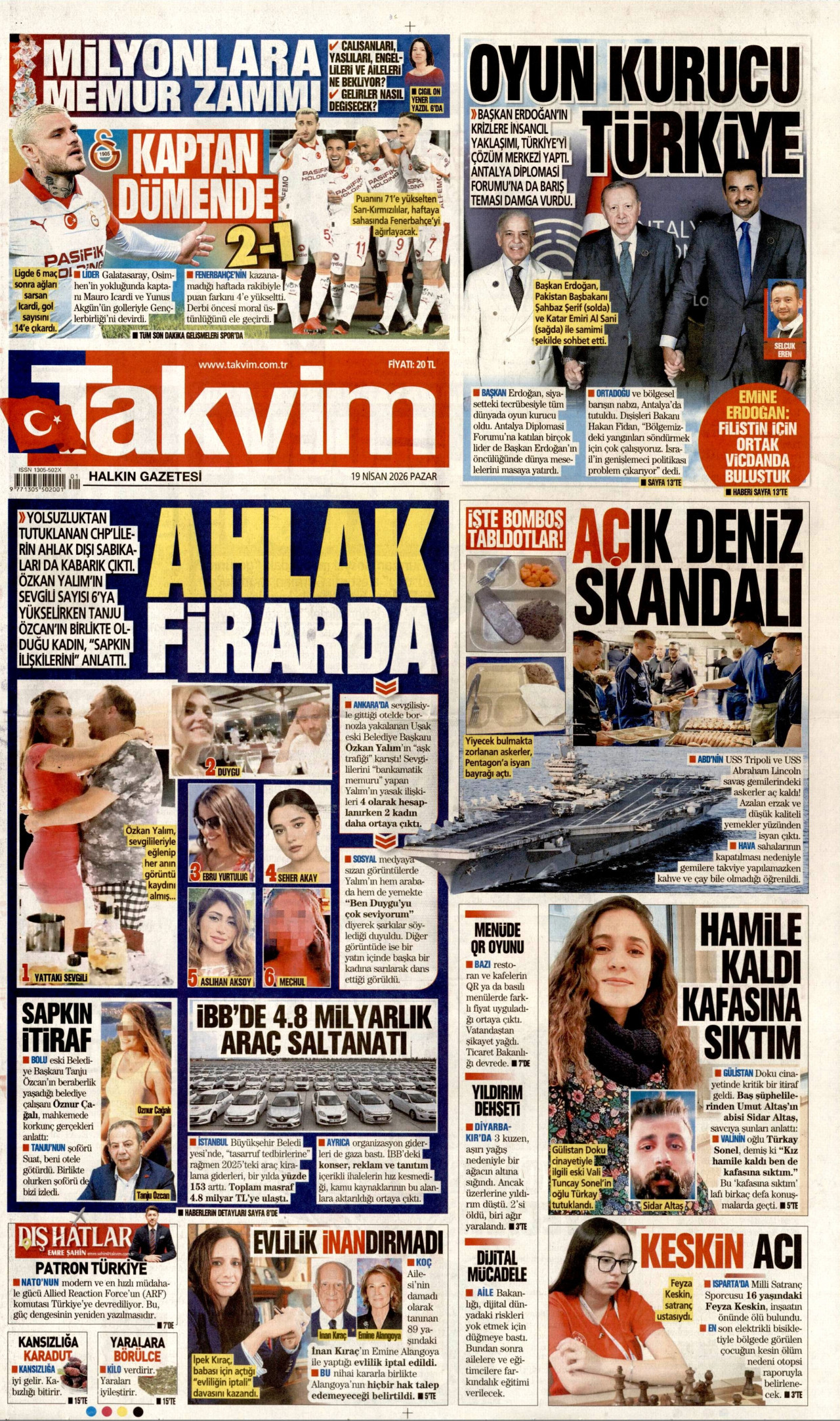 Takvim Manşeti