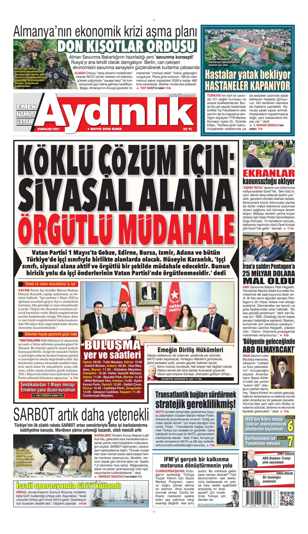 Aydınlık Manşeti