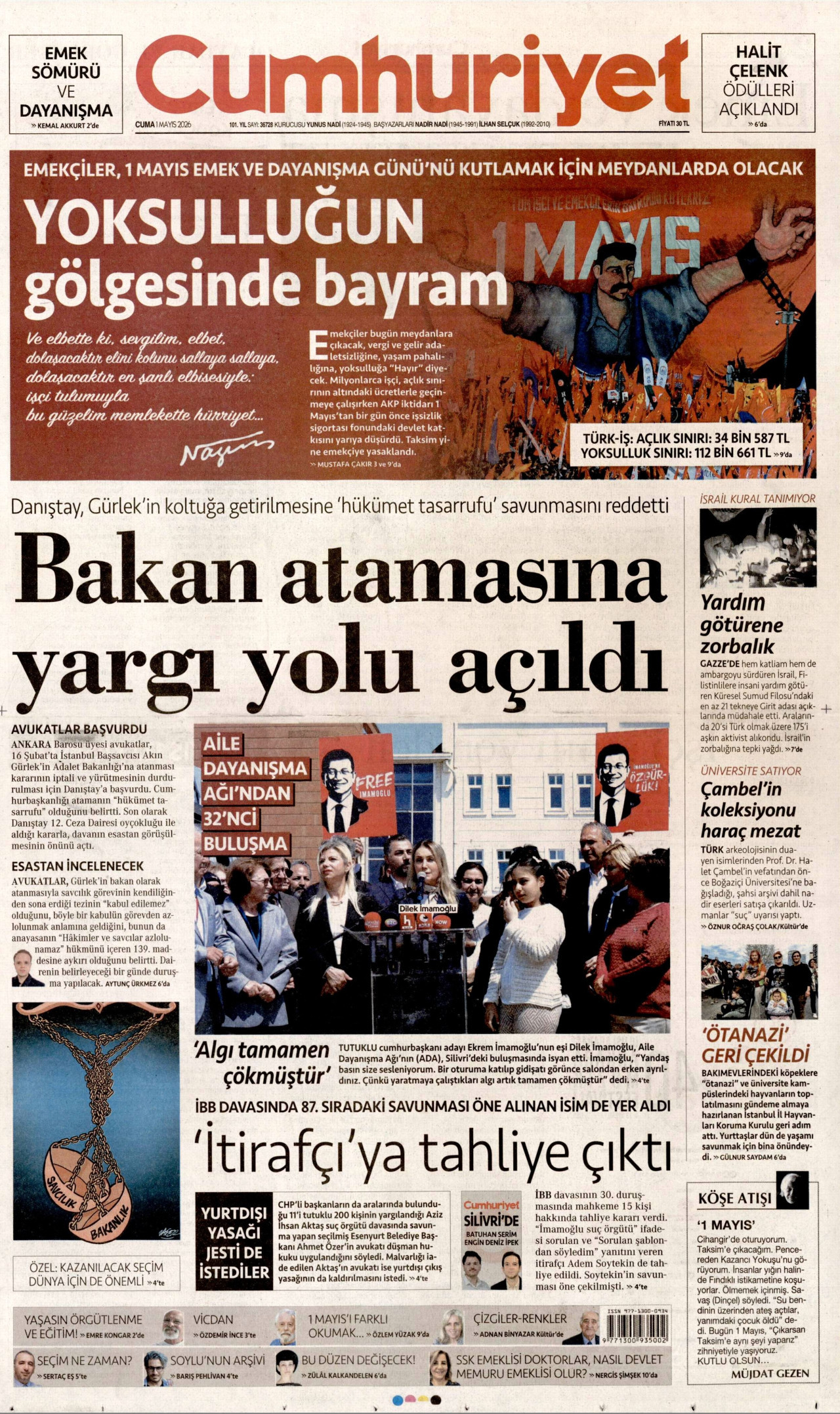 Cumhuriyet Manşeti