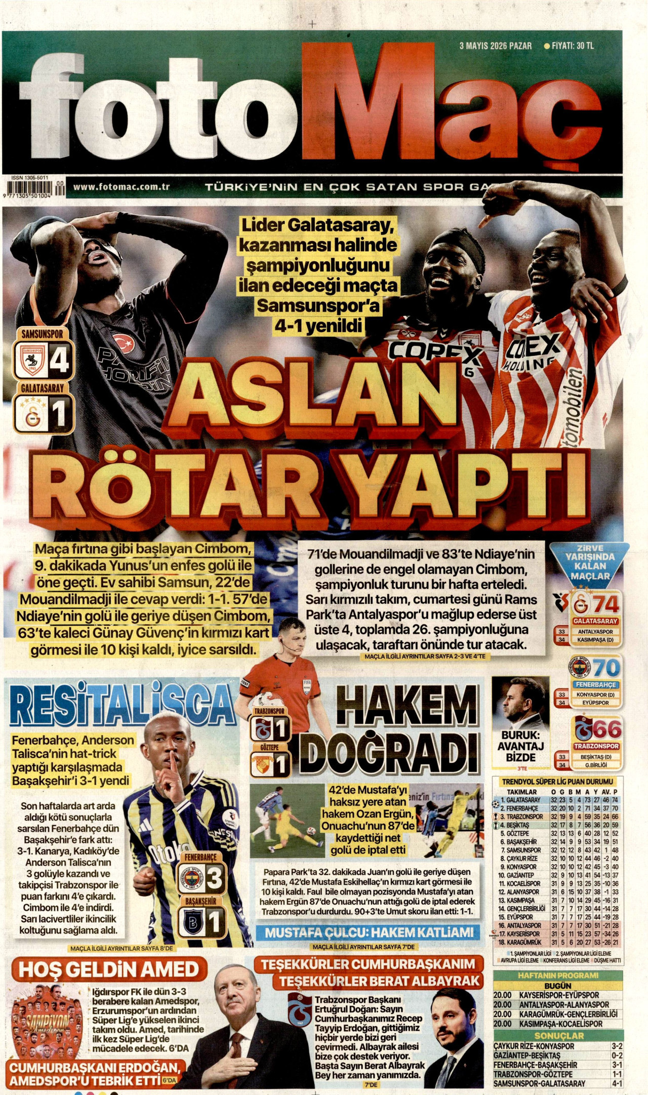 Fotomaç Manşeti