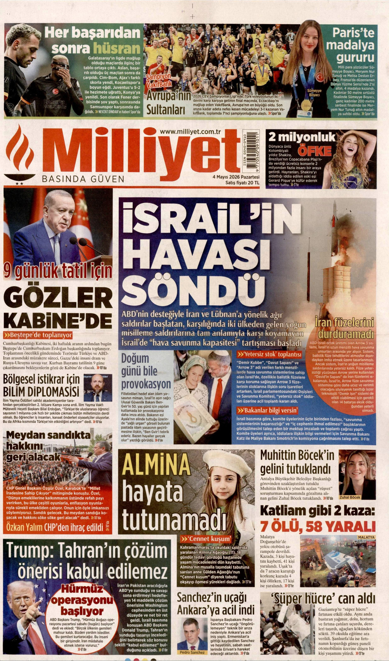 Milliyet Manşeti