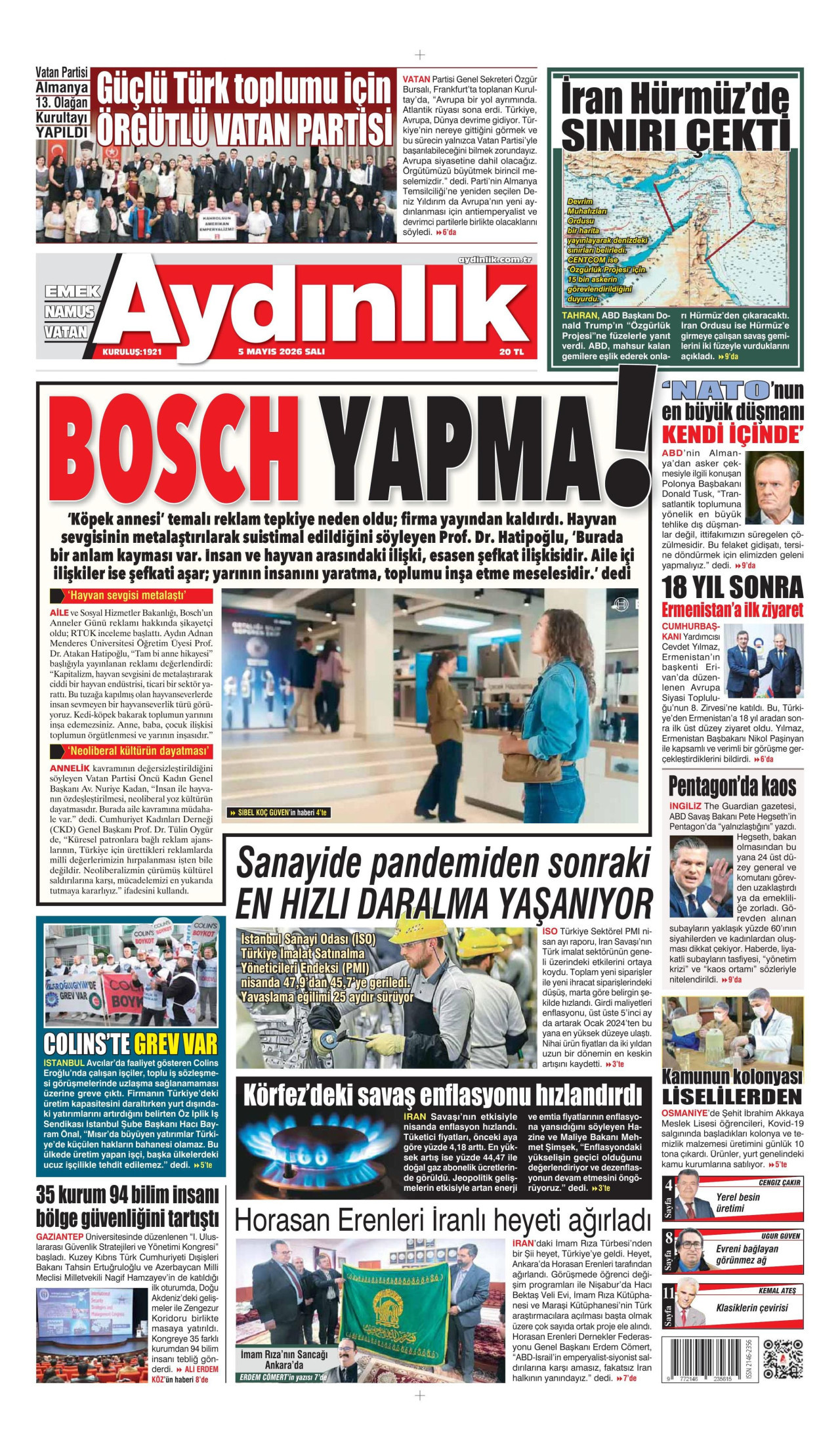 Aydınlık Manşeti