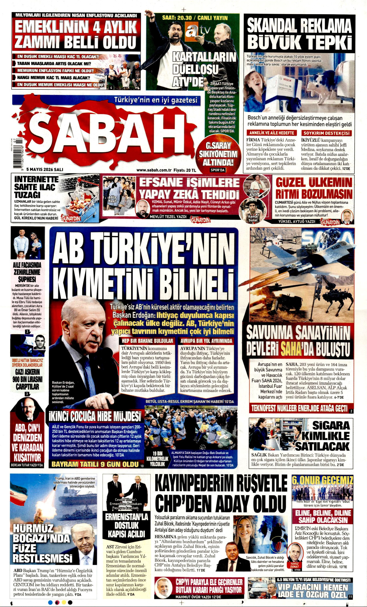 Sabah Manşeti